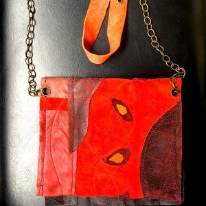 Handmade leather shoulder/cross body bag.